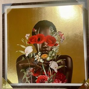 Wall Art - Marmont Hill Gold Hand Foiled Art Feminine Flowers